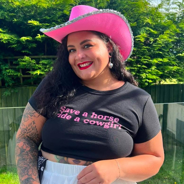SAVE A HORSE RIDE A COWGIRL BABY T-SHIRT
