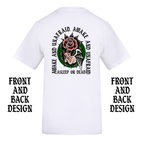 FAMOUS LAST WORDS FRONT AND BACK T-SHIRT