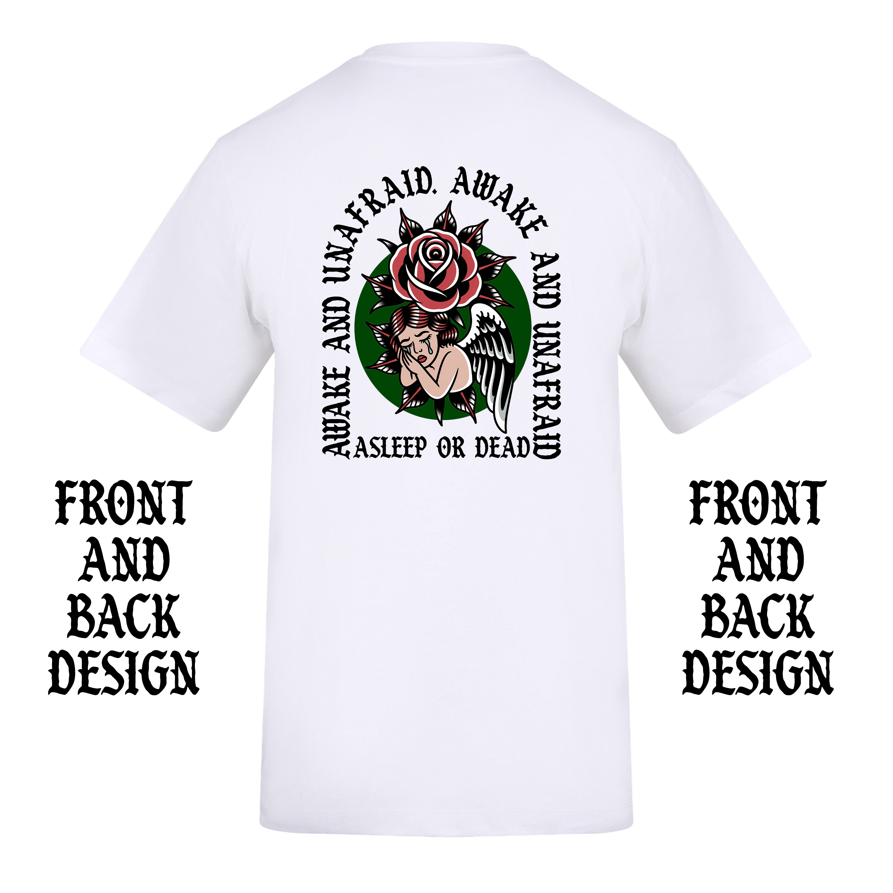 FAMOUS LAST WORDS FRONT AND BACK T-SHIRT