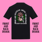 FAMOUS LAST WORDS FRONT AND BACK T-SHIRT