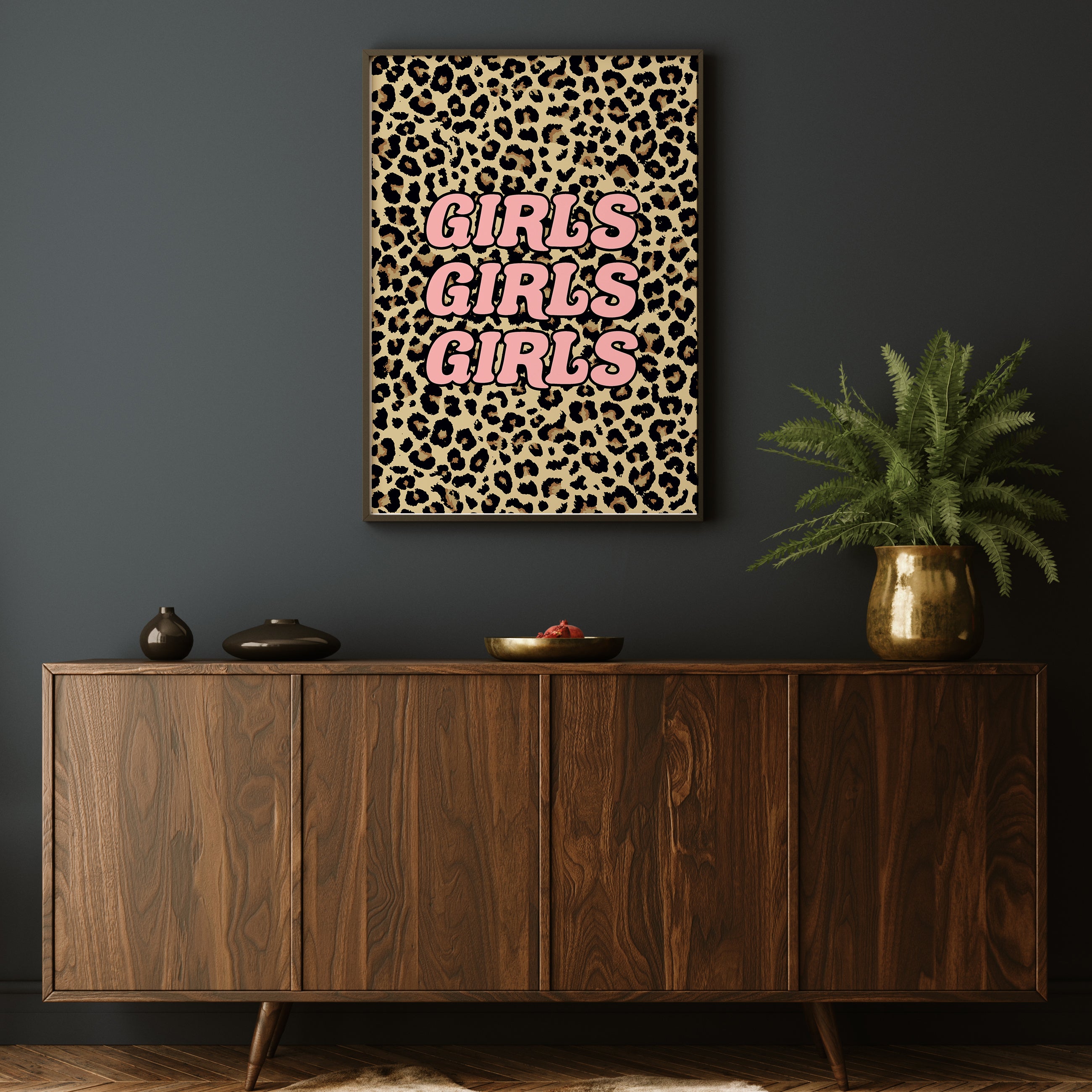 GIRLS GIRLS GIRLS LEOPARD PRINT