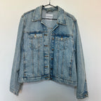 ONE HELL OF A MOTHER DENIM JACKET SIZE 14