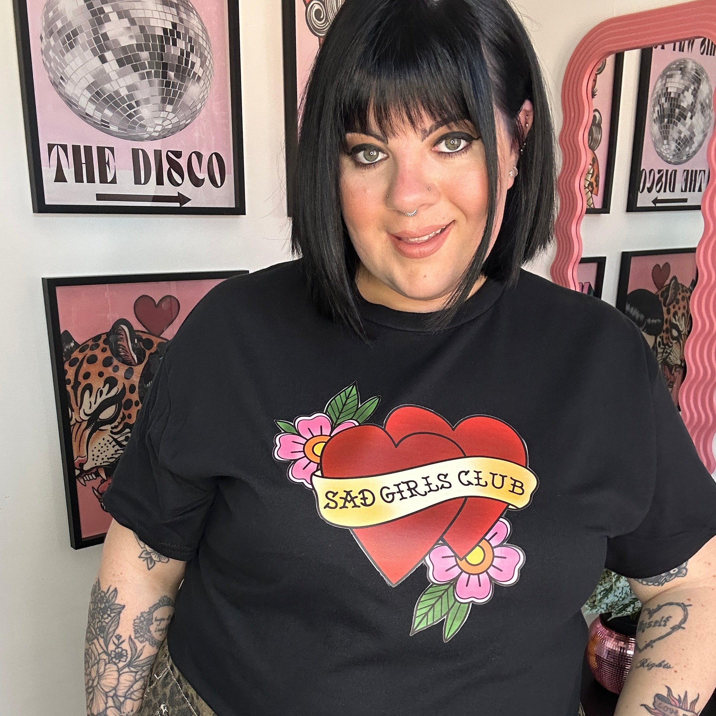 SAD GIRLS CLUB HEART TATTOO T-SHIRT