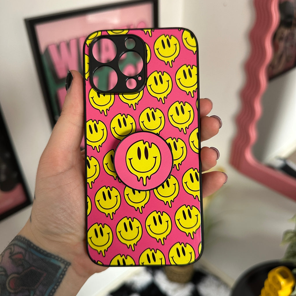 PINK HAPPY MELT PHONE CASE