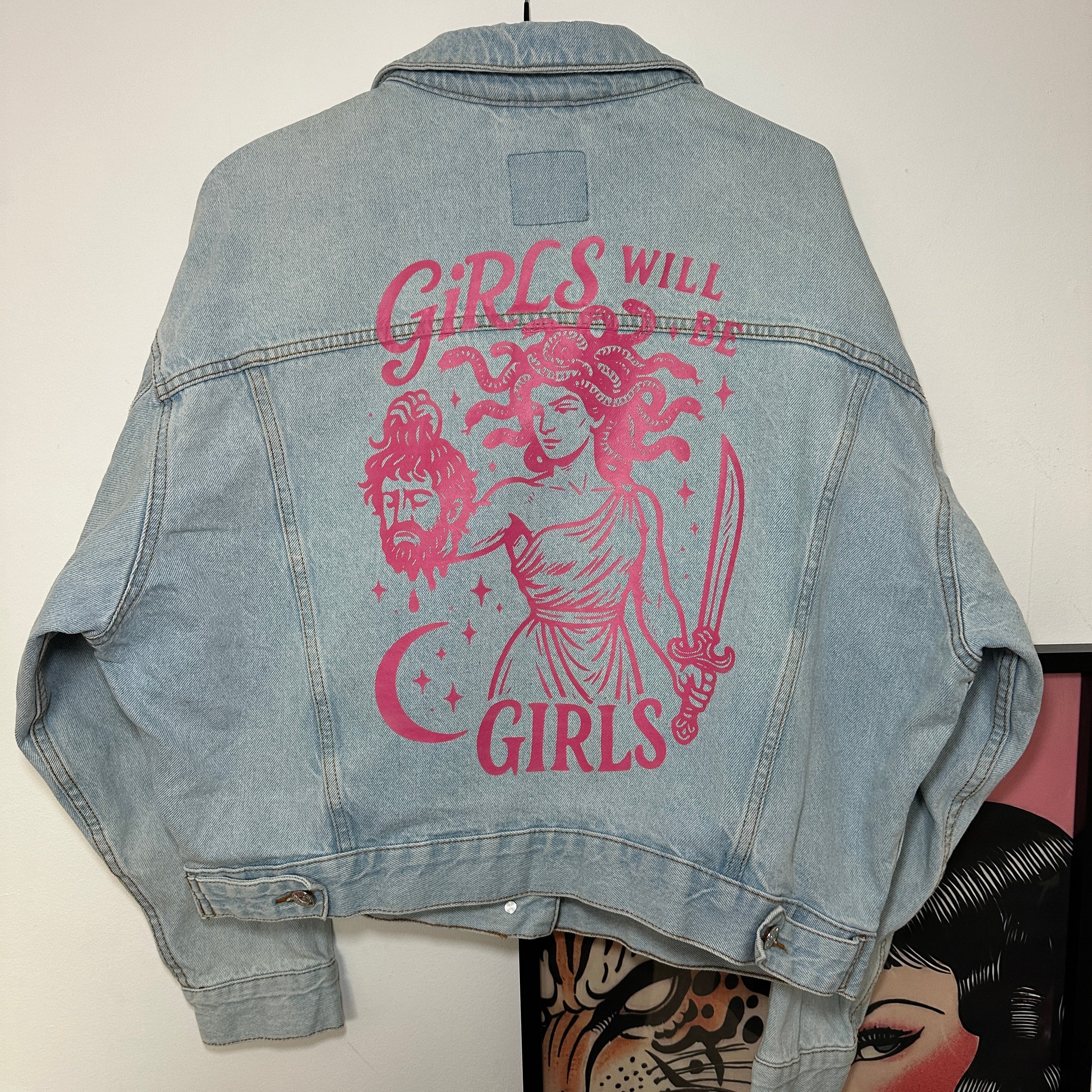 GIRLS WILL BE GIRLS DENIM JACKET SIZE 14