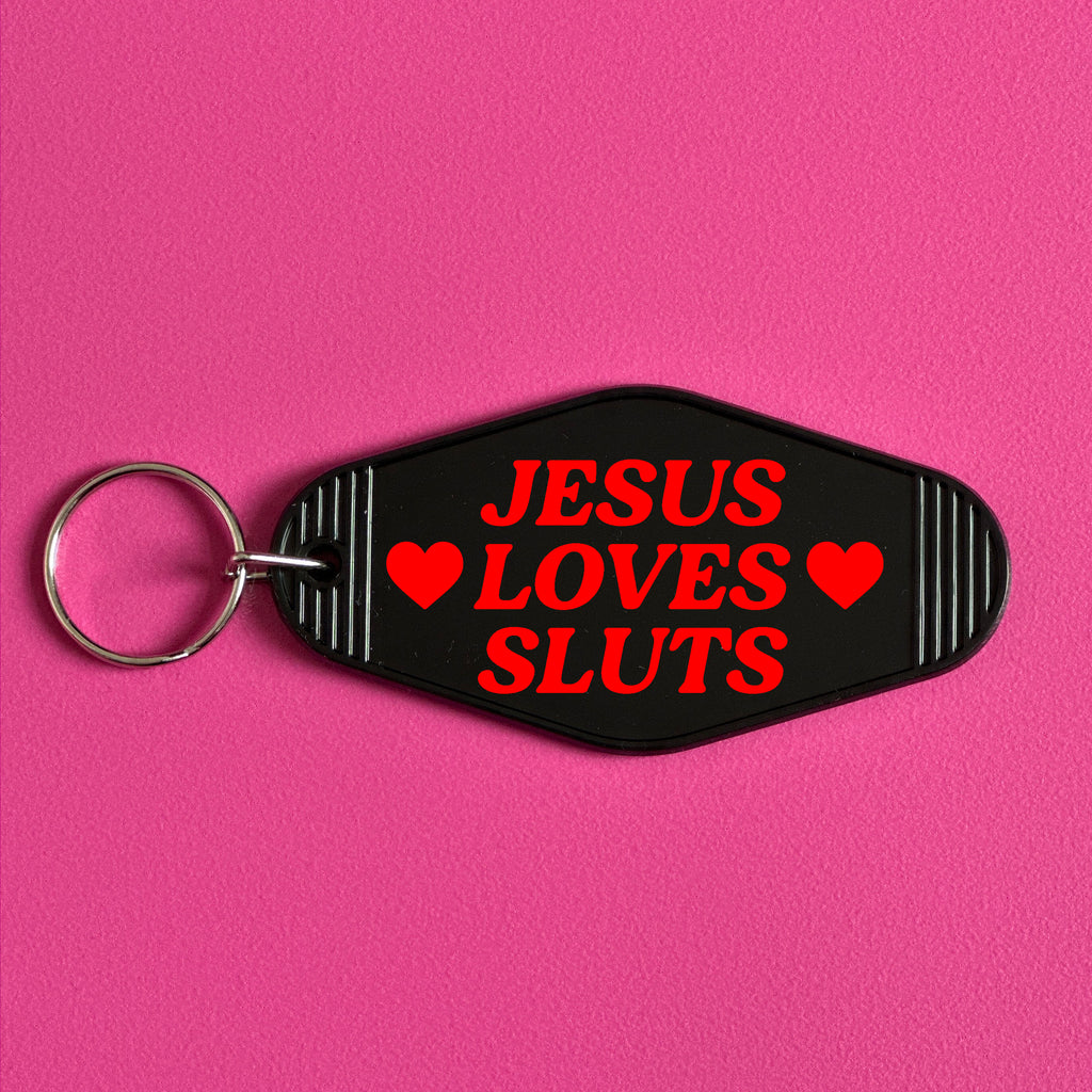 JESUS LOVES SLUTS KEYRING