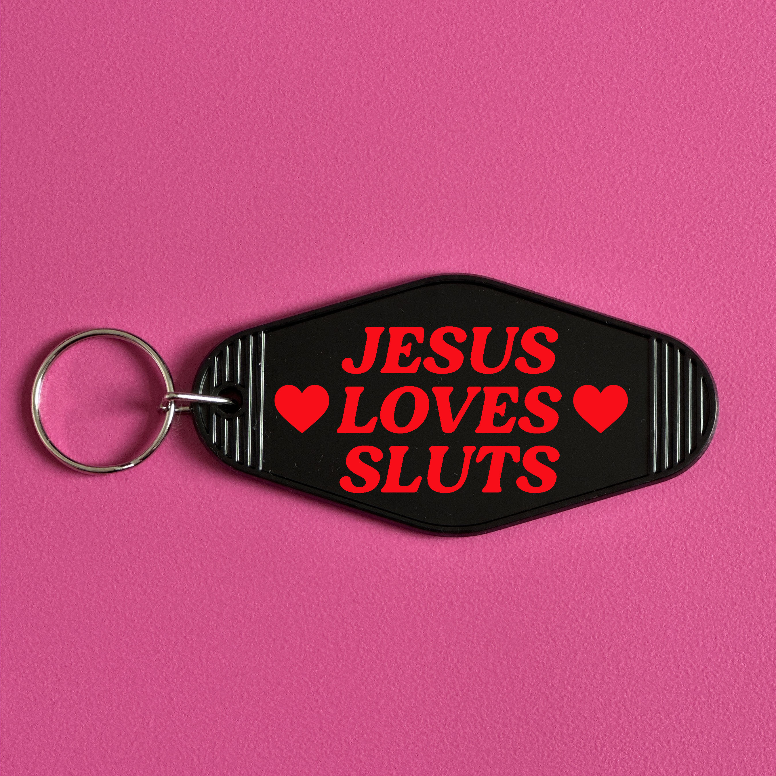JESUS LOVES SLUTS KEYRING
