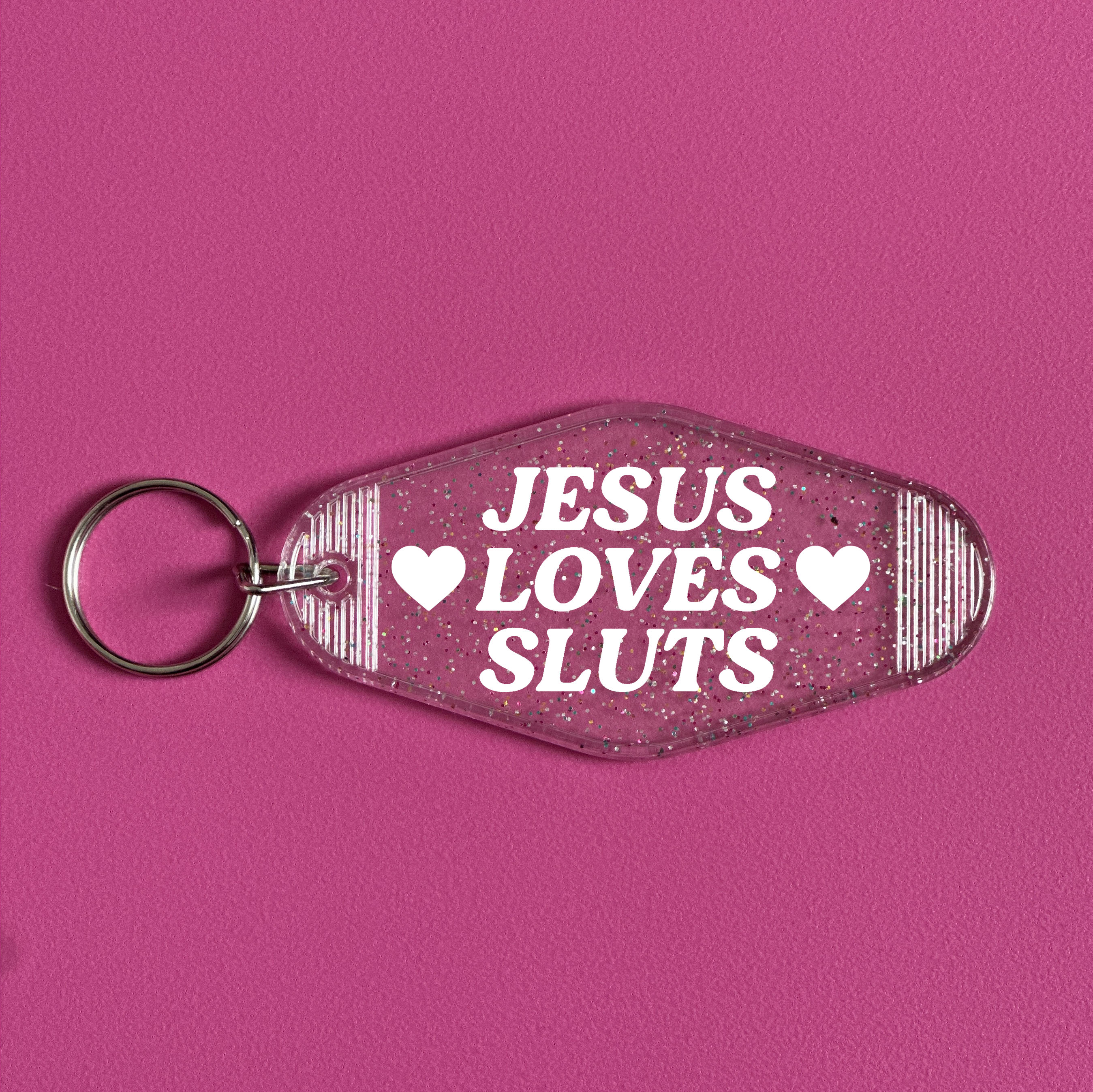 JESUS LOVES SLUTS KEYRING