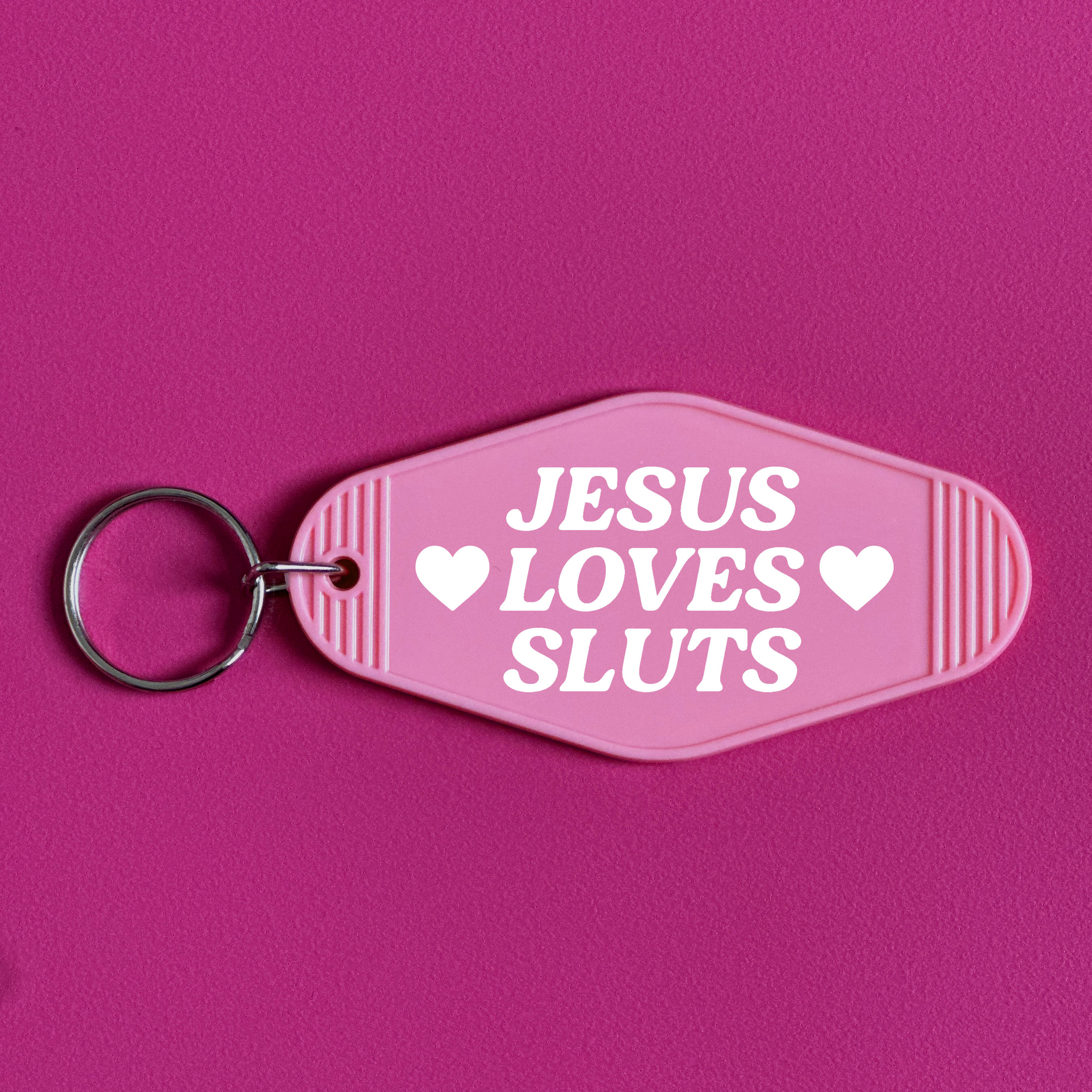JESUS LOVES SLUTS KEYRING