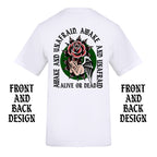 FAMOUS LAST WORDS FRONT AND BACK T-SHIRT