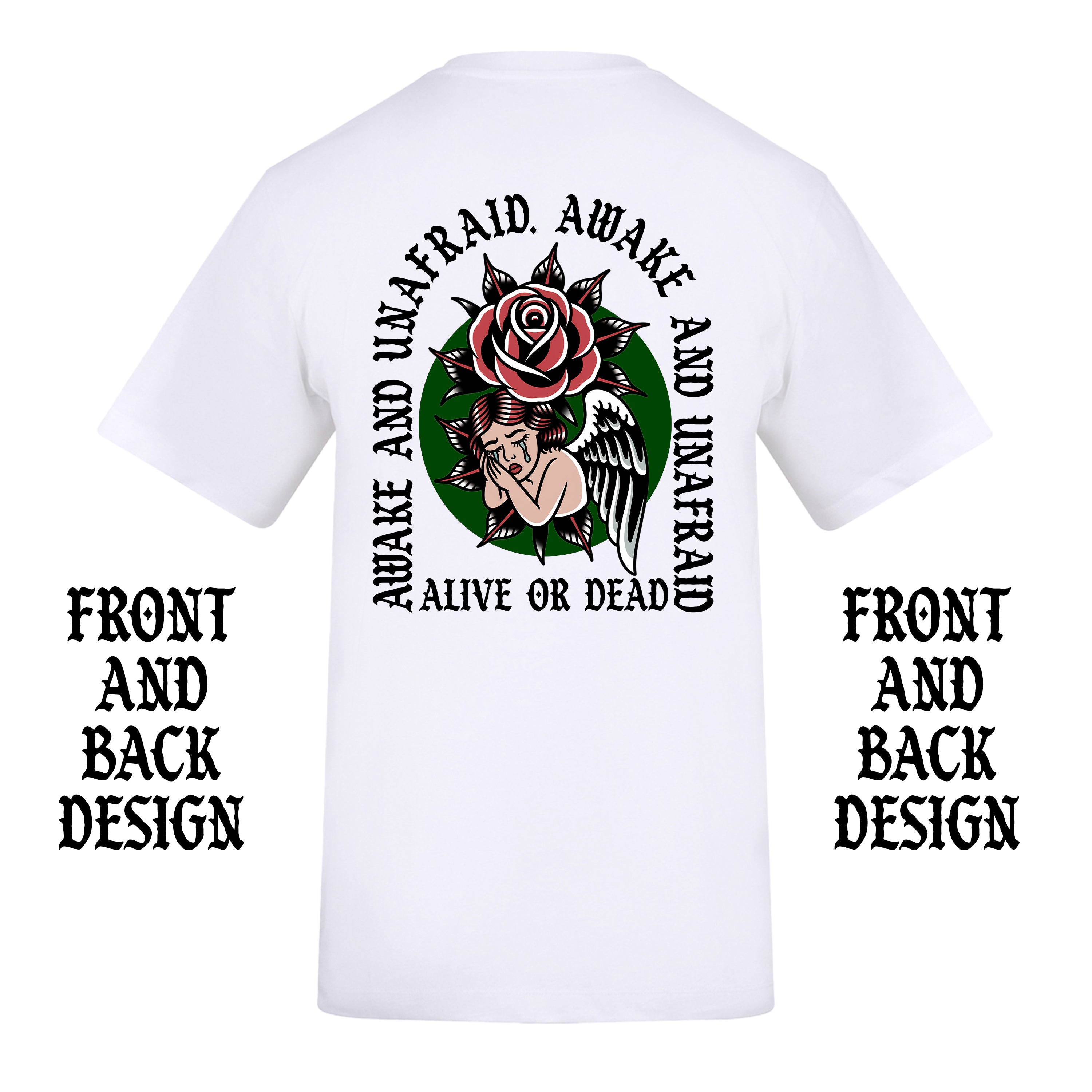 FAMOUS LAST WORDS FRONT AND BACK T-SHIRT
