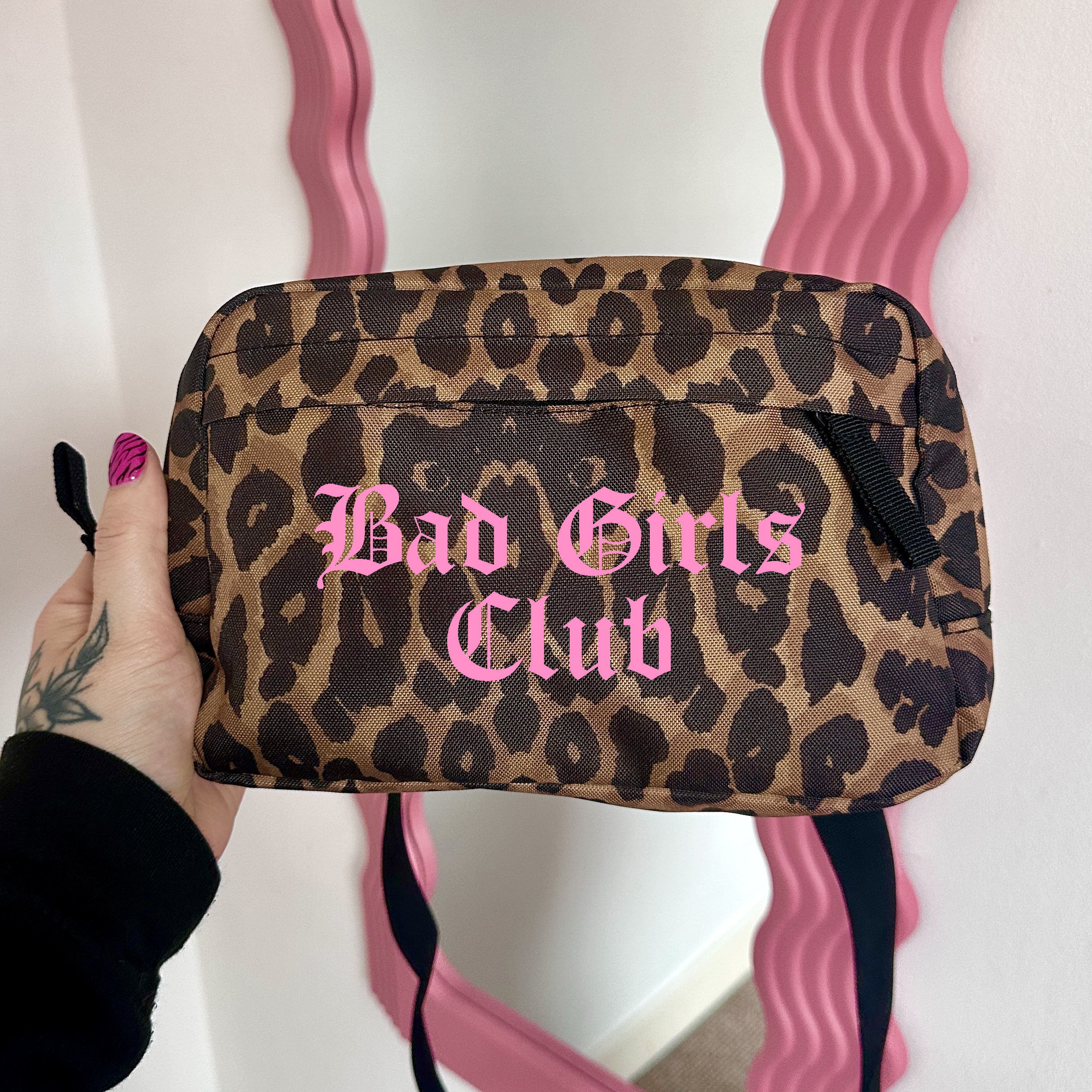 BAD GIRLS CLUB LEOPARD CROSS BODY BAG