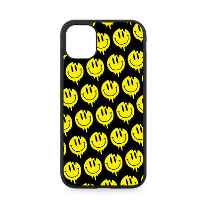 YELLOW SMILEY RUBBER PHONE CASE