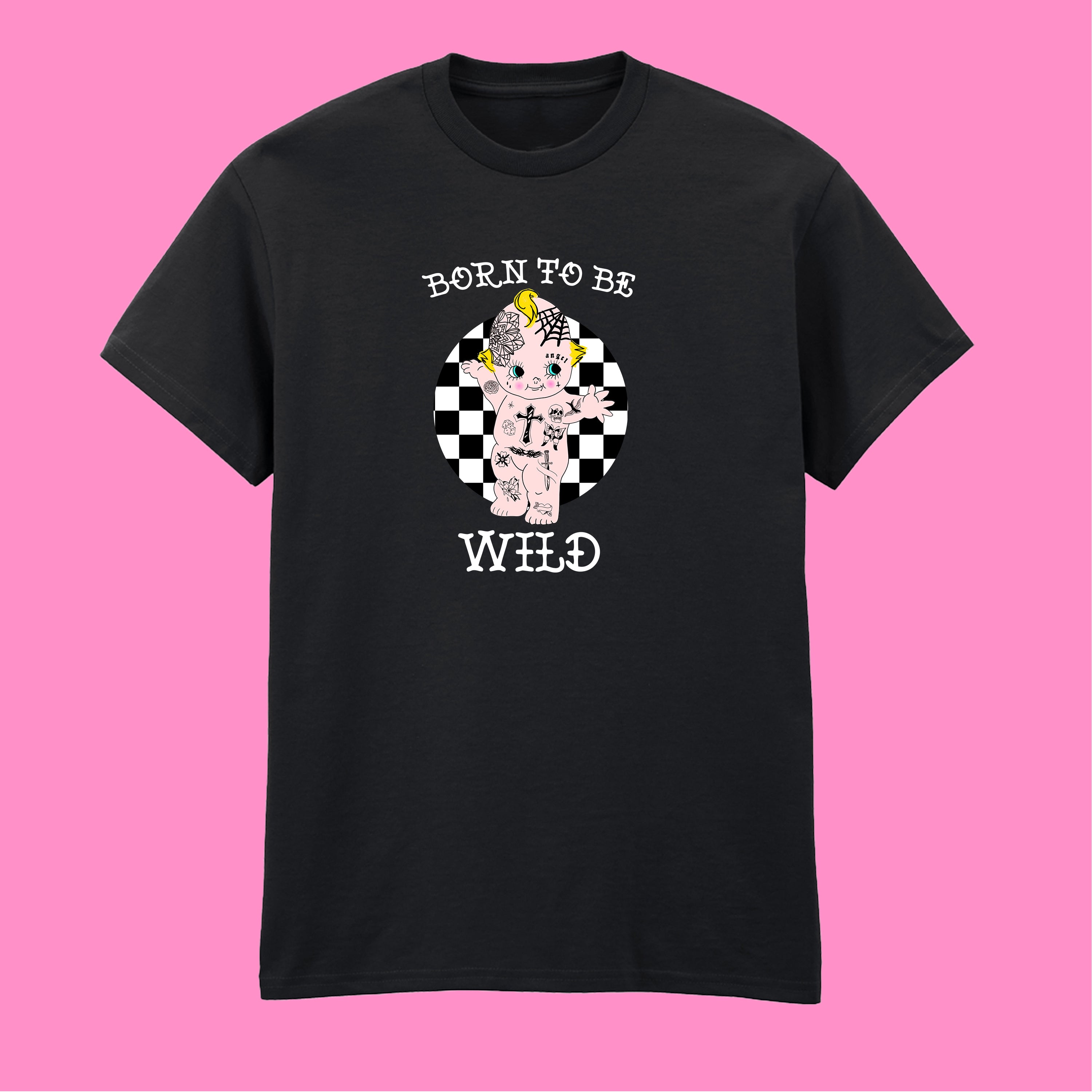 BORN TO BE WILD TATTOO T-SHIRT