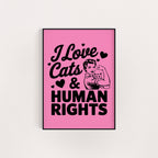 CATS AND HUMAN RIGHTS PRINT