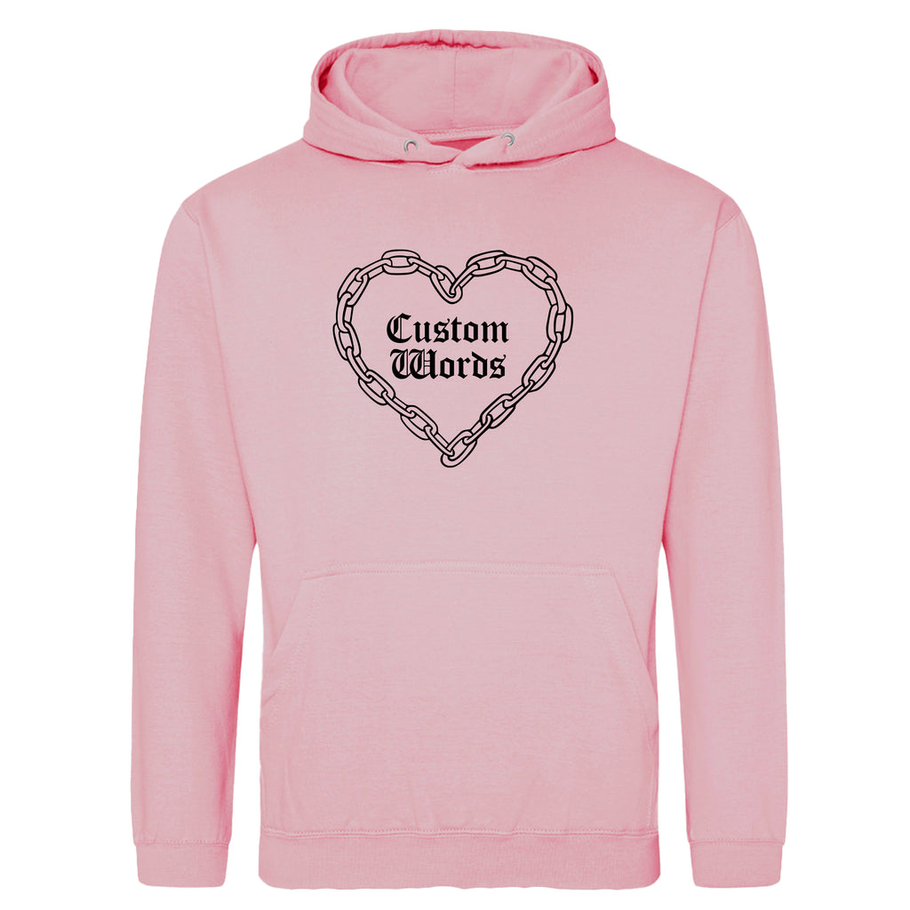 CUSTOM CHAIN HEART HOODIE