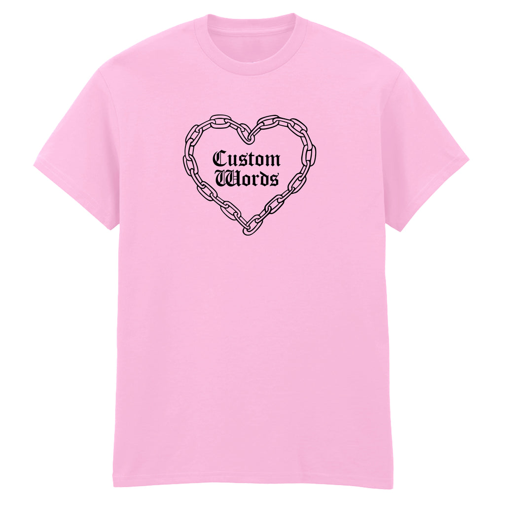 CUSTOM CHAIN HEART T-SHIRT
