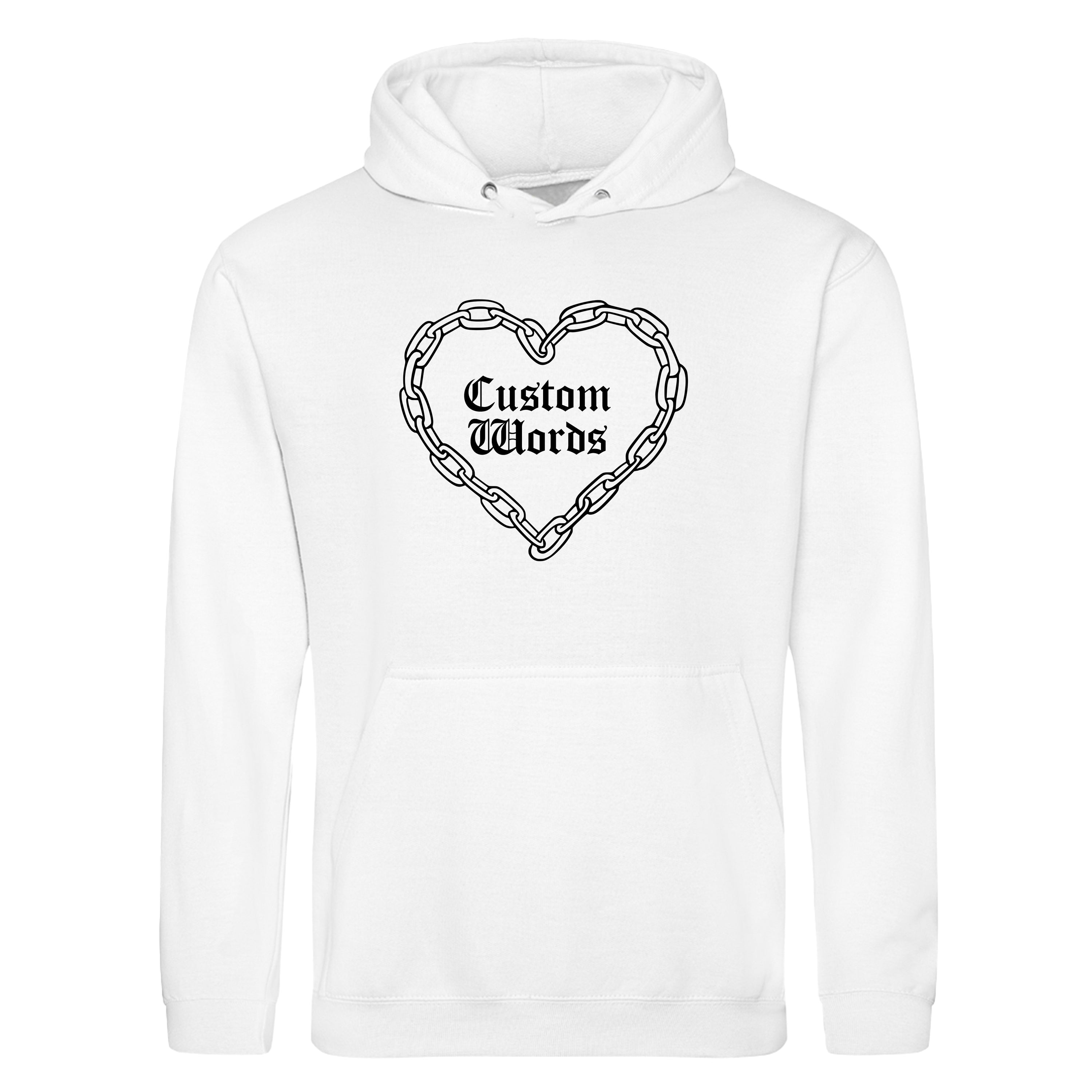 CUSTOM CHAIN HEART HOODIE