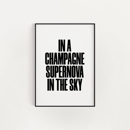 CHAMPAGNE SUPERNOVA PRINT