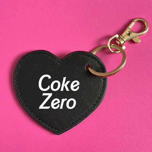 COKE ZERO HEART KEYRING