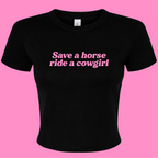 SAVE A HORSE RIDE A COWGIRL BABY T-SHIRT