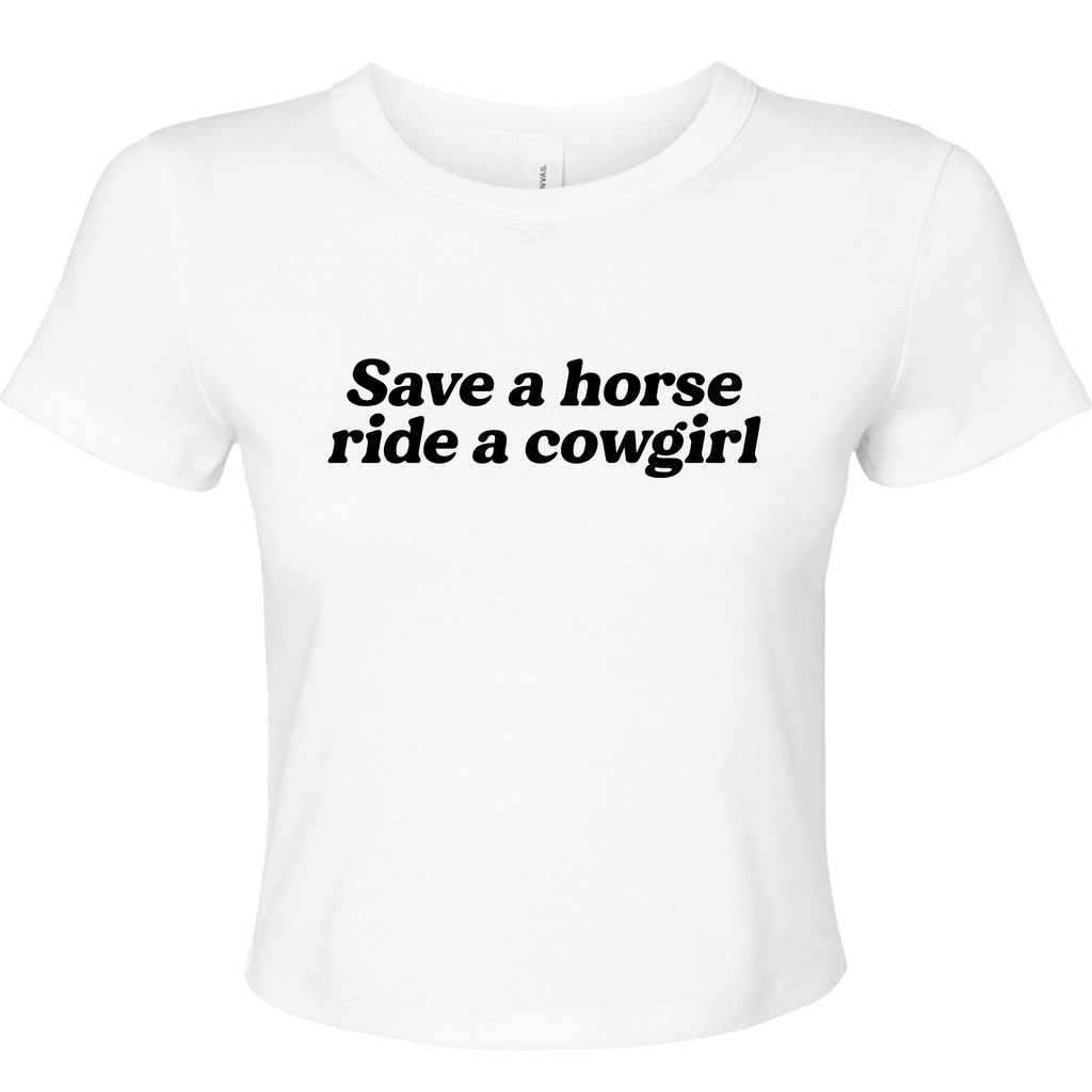 SAVE A HORSE RIDE A COWGIRL BABY T-SHIRT
