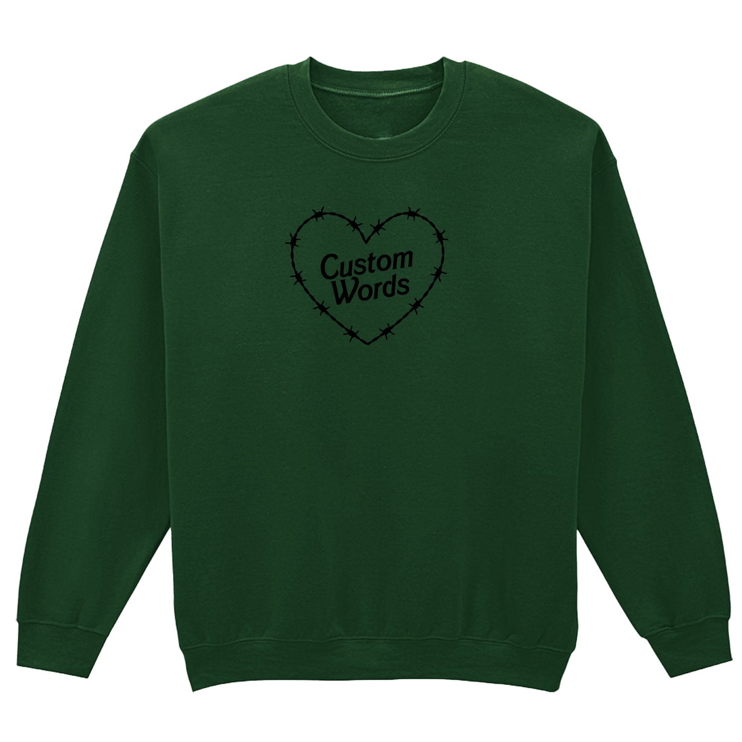 CUSTOM BARBED WIRE HEART SWEATSHIRT
