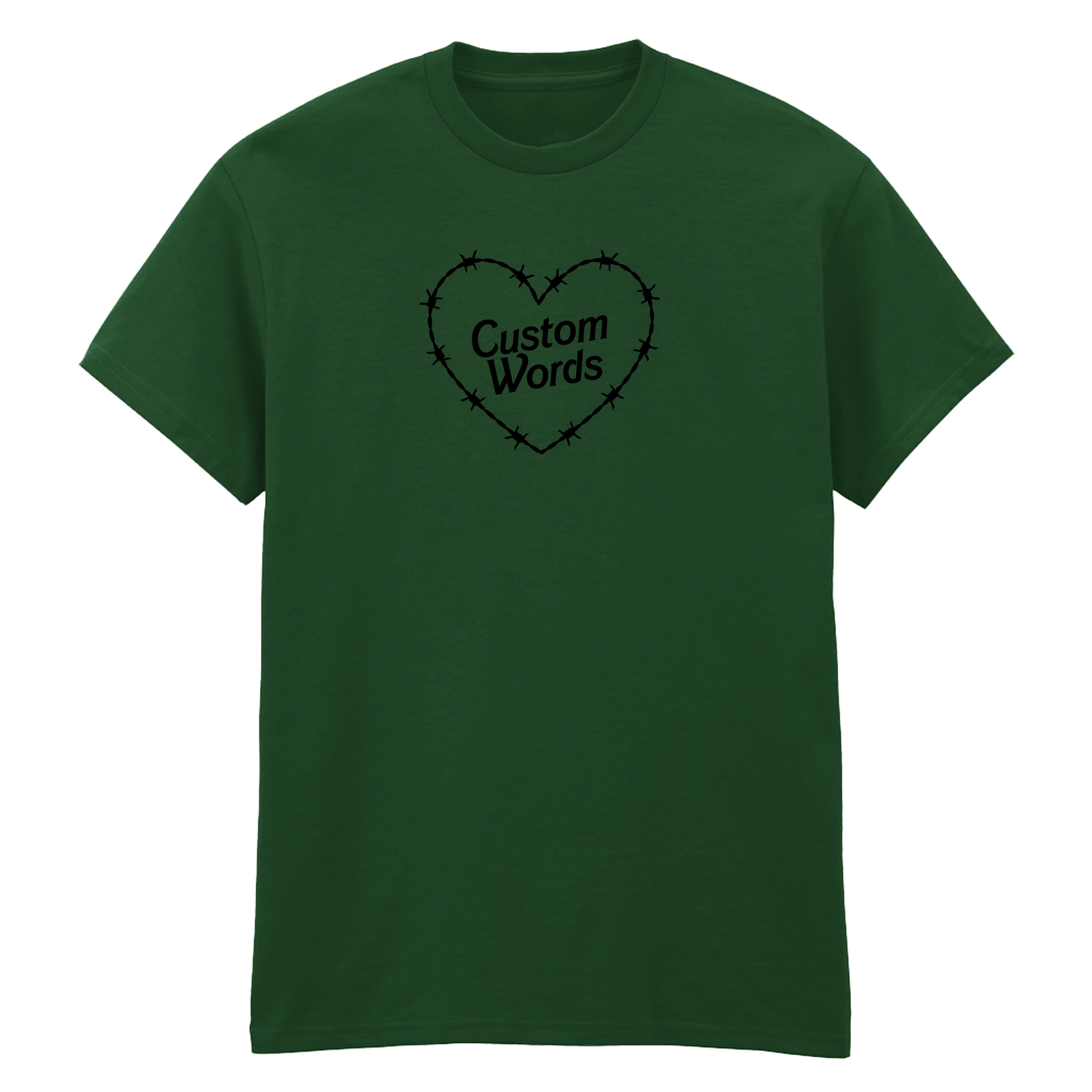 CUSTOM BARBED WIRE HEART T-SHIRT