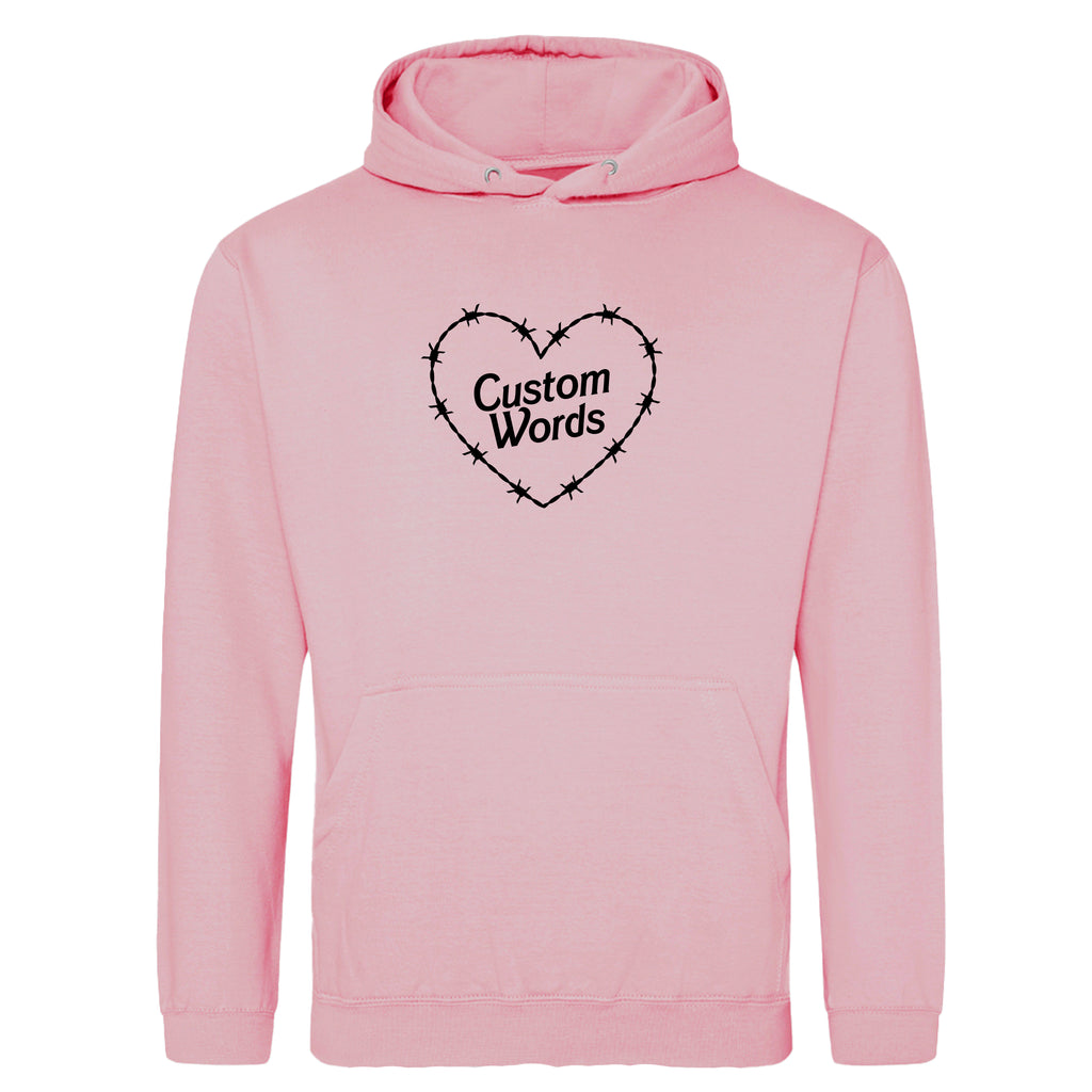 CUSTOM BARBED HEART HOODIE