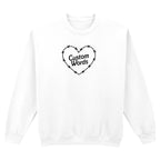 CUSTOM BARBED WIRE HEART SWEATSHIRT