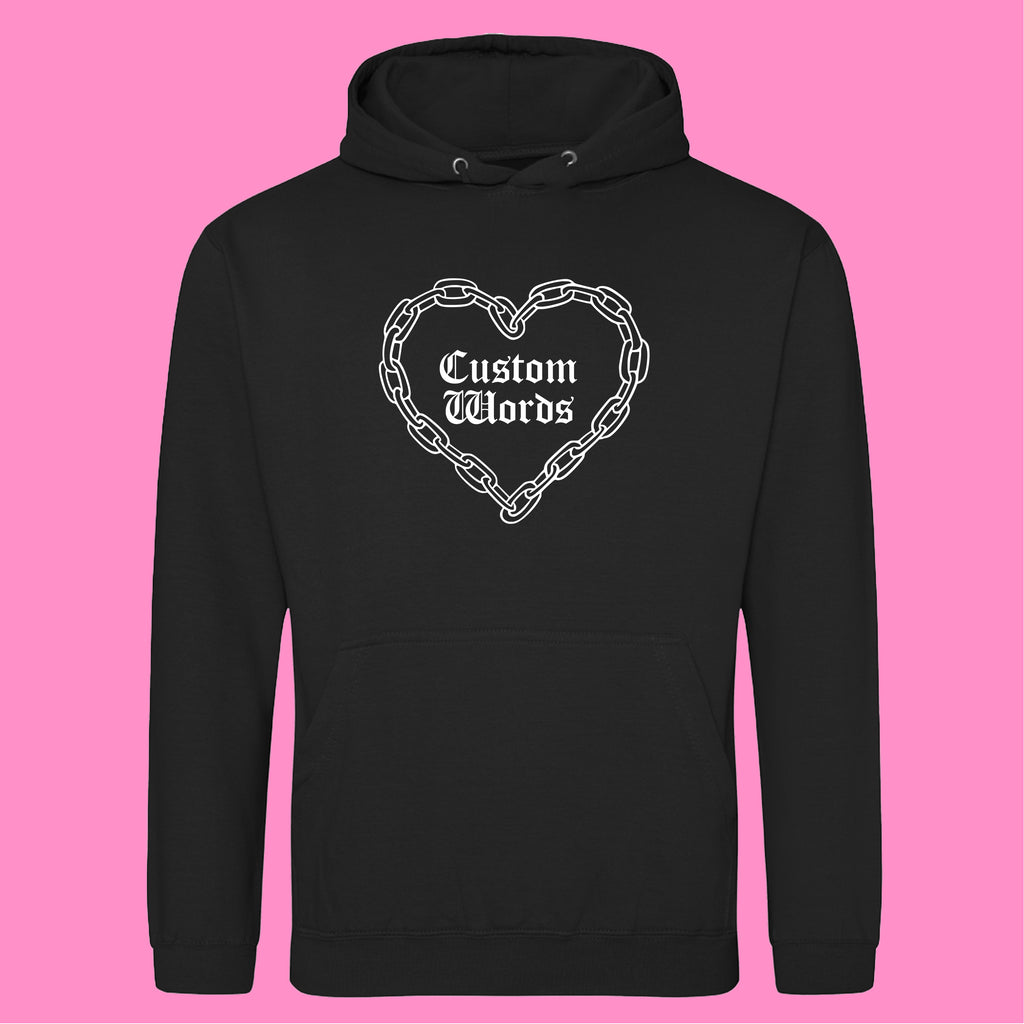 CUSTOM CHAIN HEART HOODIE