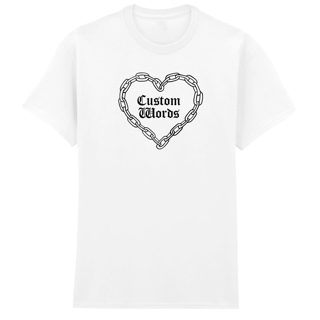 CUSTOM CHAIN HEART T-SHIRT
