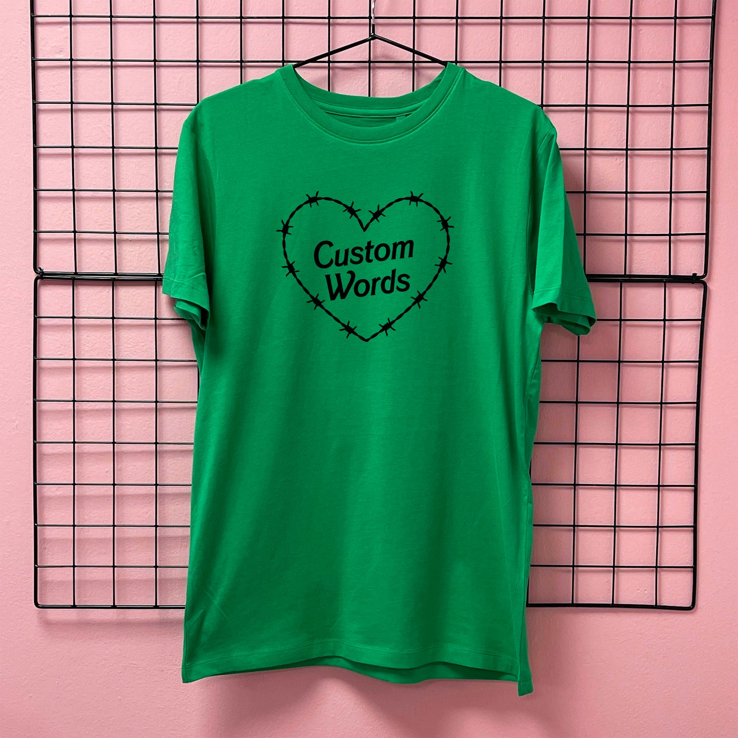 CUSTOM BARBED WIRE HEART T-SHIRT