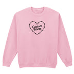 CUSTOM BARBED WIRE HEART SWEATSHIRT