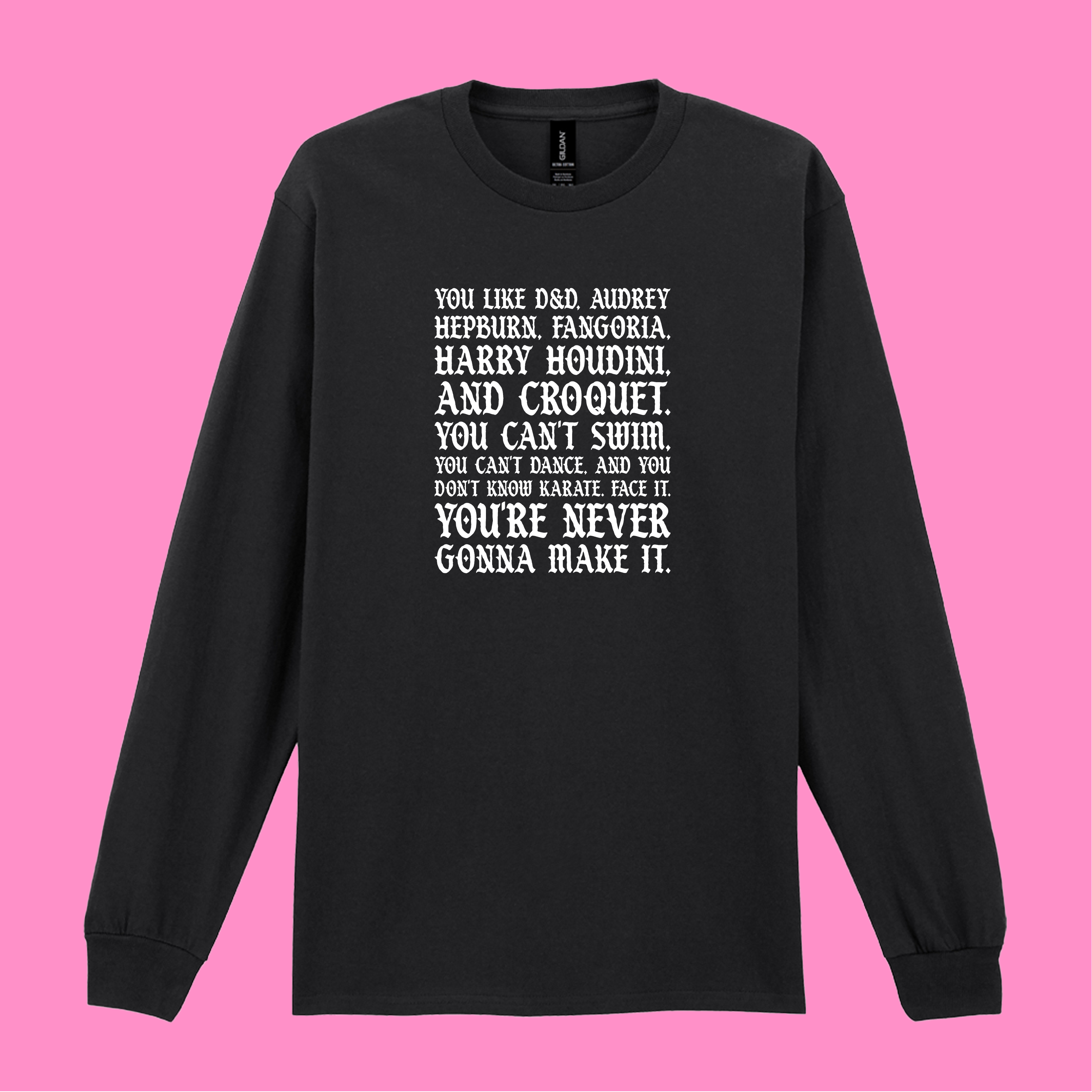 I'M NOT OKAY D&D MY CHEMICAL ROMANCE LONG SLEEVED T-SHIRT