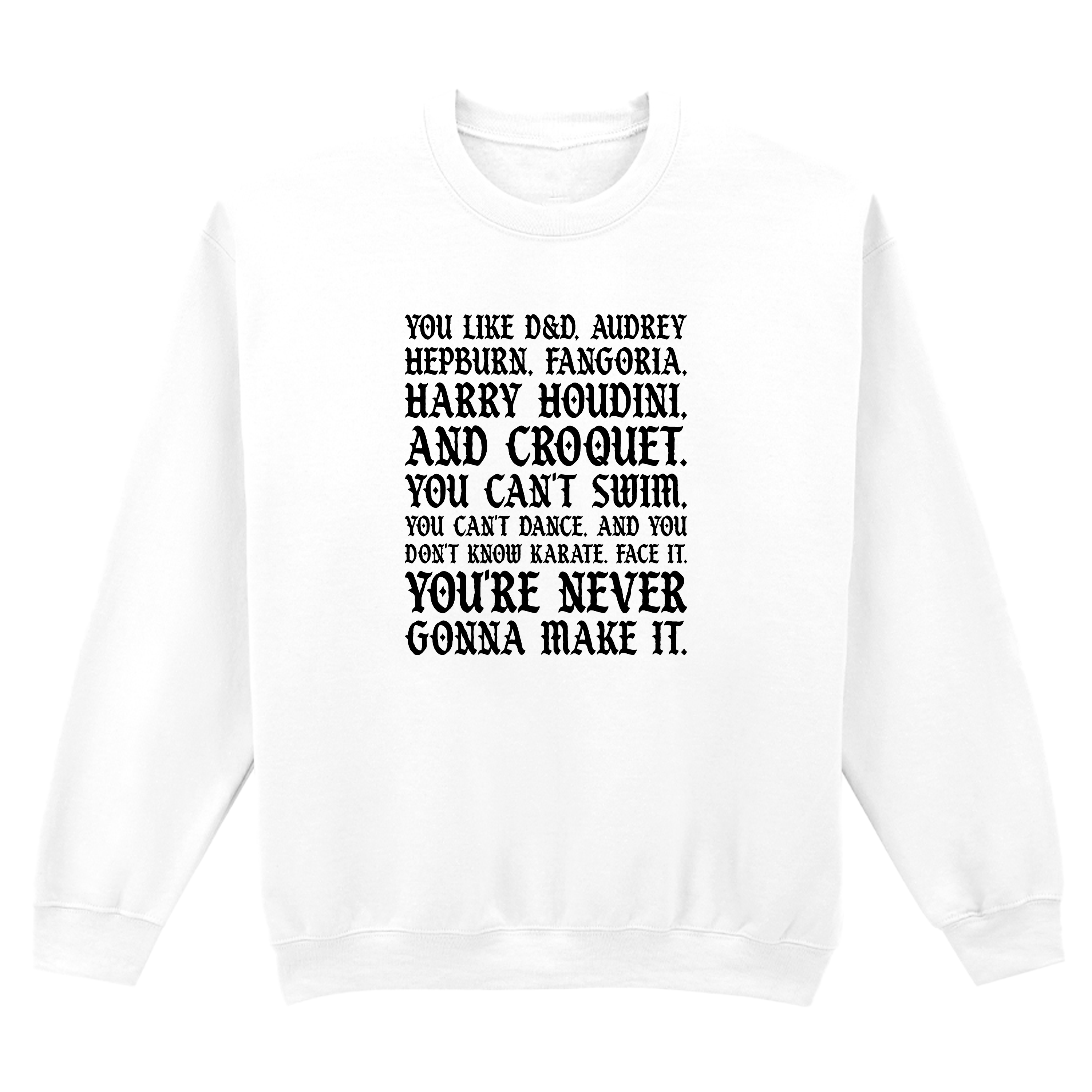 I'M NOT OKAY D&D MY CHEMICAL ROMANCE SWEATSHIRT