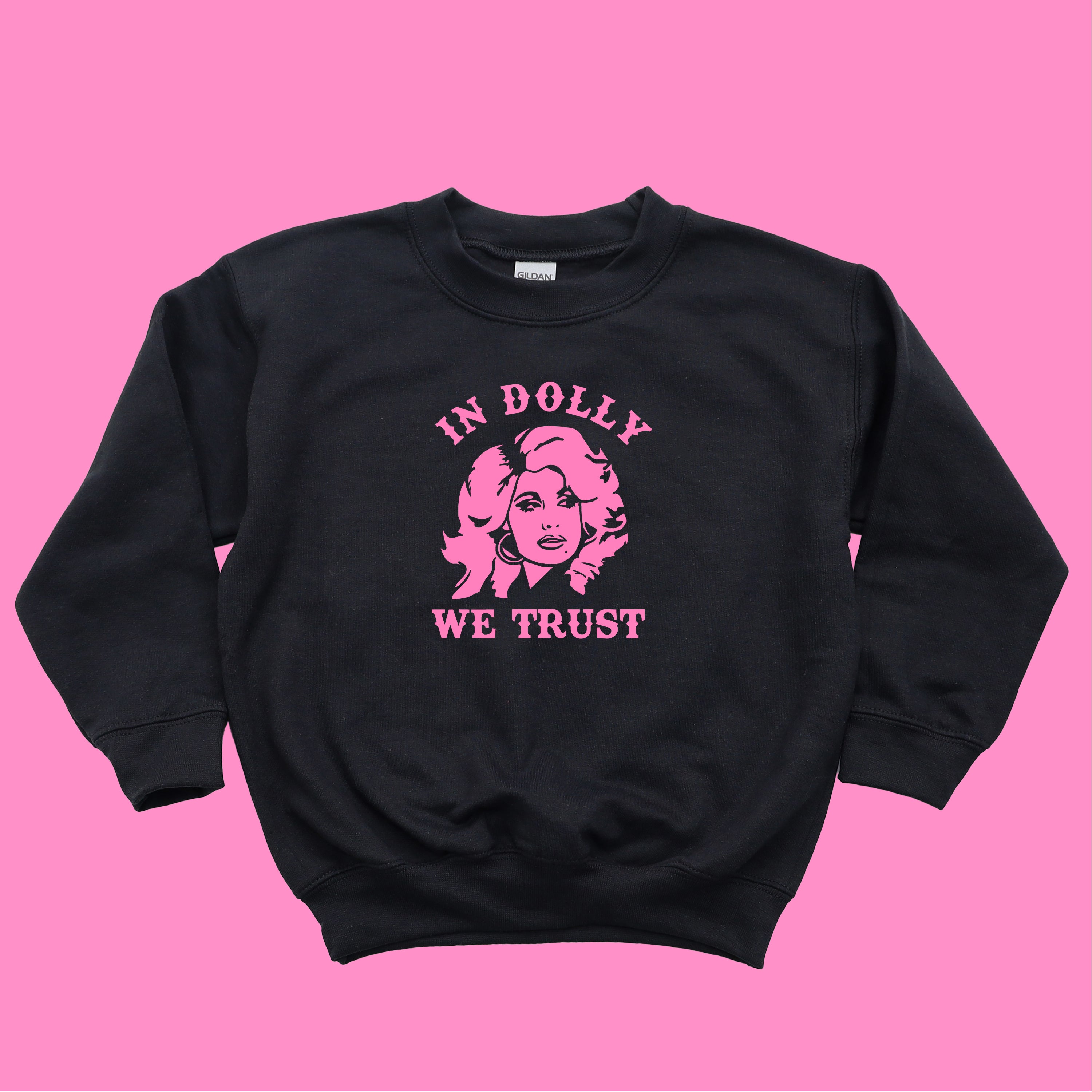 IN DOLLY WE TRUST KIDS SWEATSHIRT