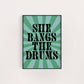 SHE BANGS THE DRUMS PRINT