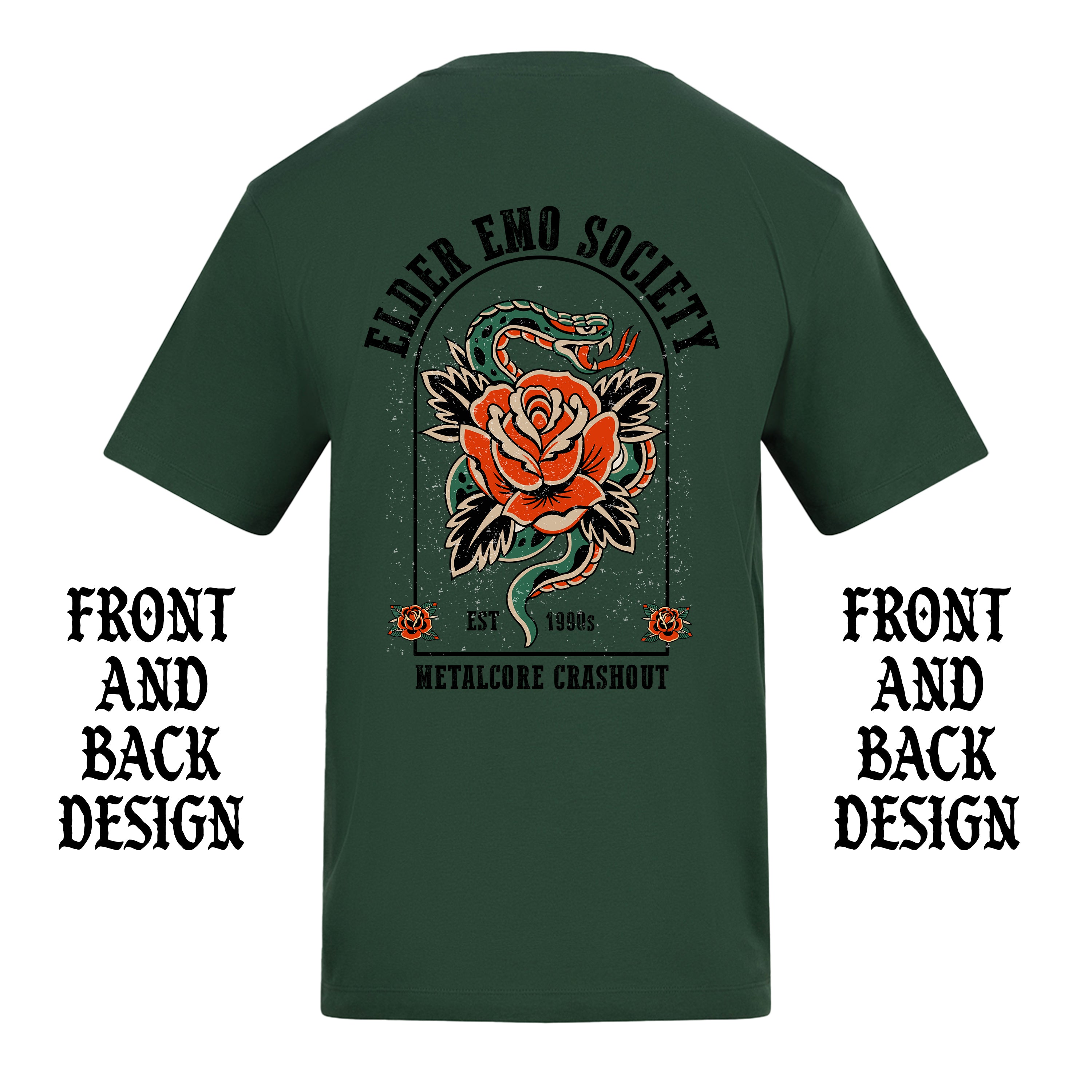 ELDER EMO FRONT AND BACK T-SHIRT