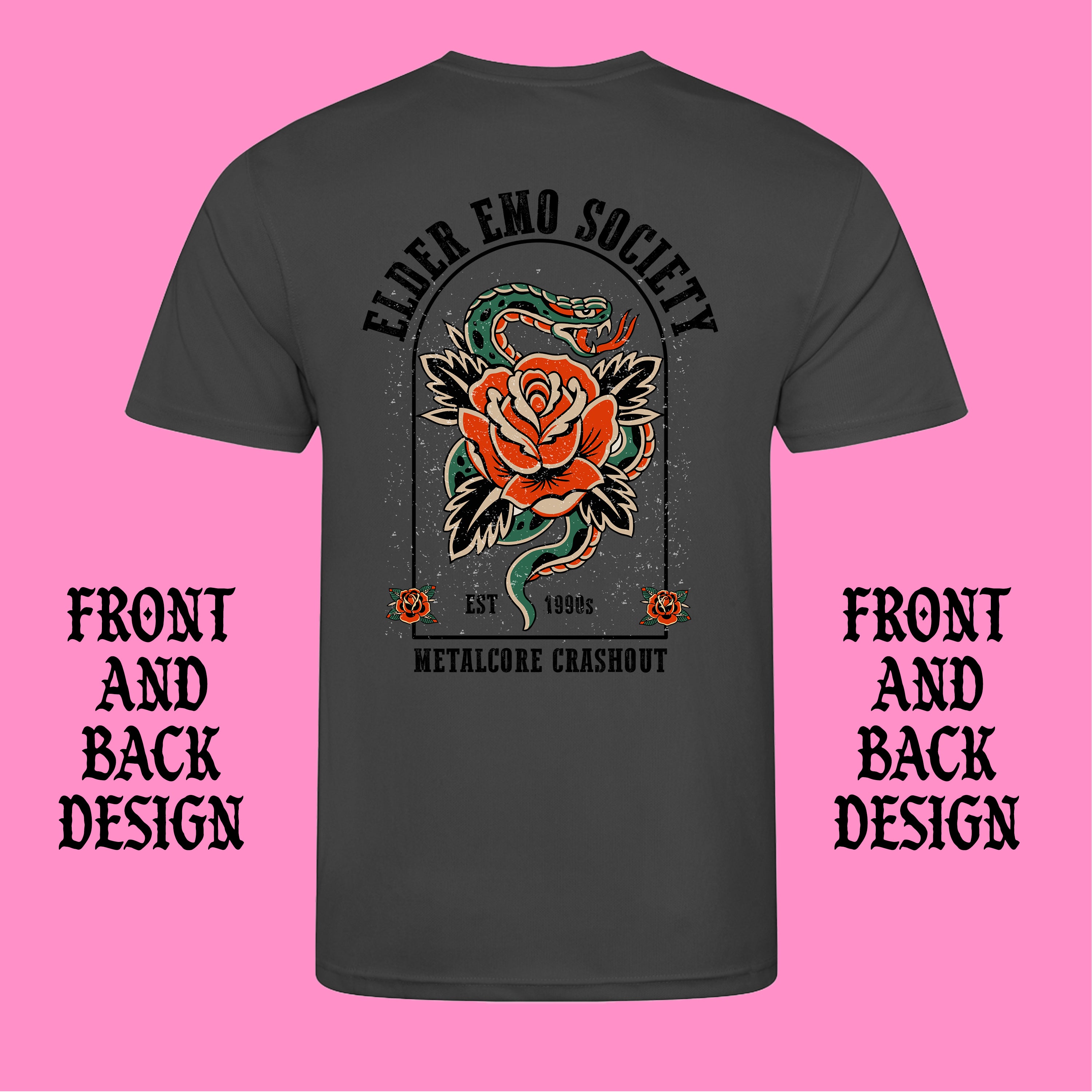 ELDER EMO FRONT AND BACK T-SHIRT