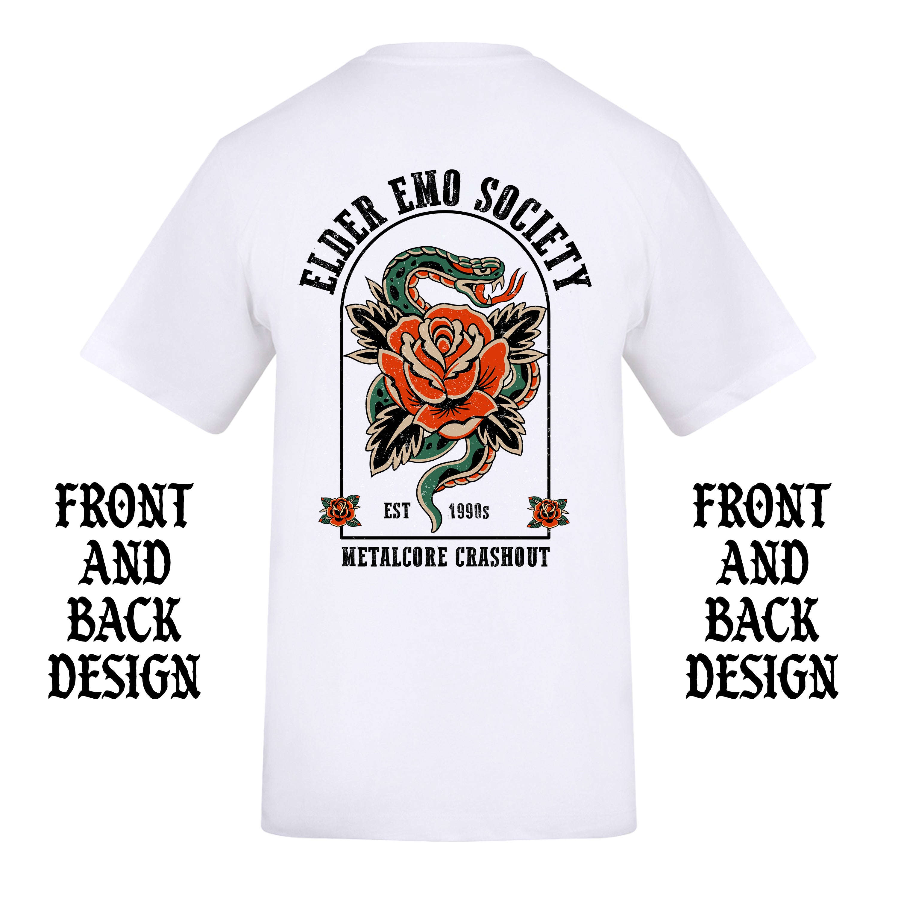 ELDER EMO FRONT AND BACK T-SHIRT
