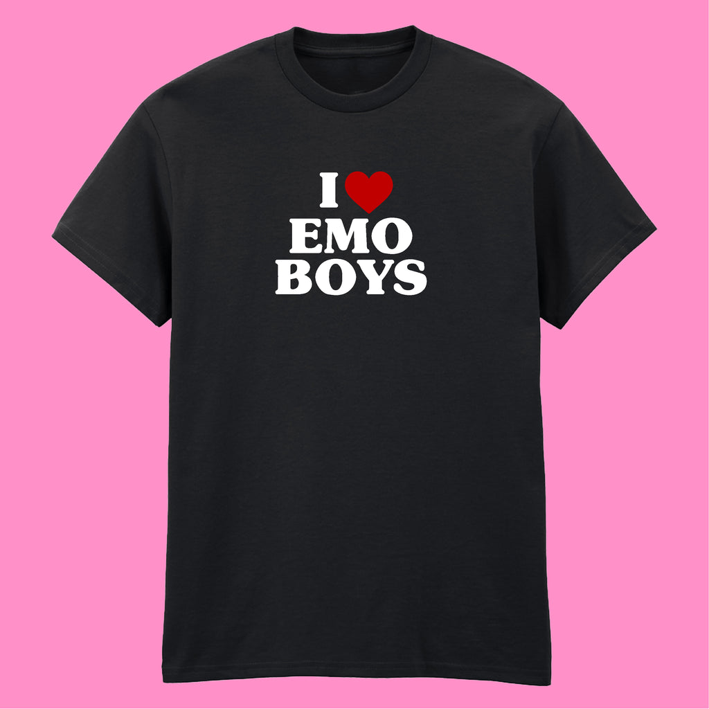 I LOVE EMO BOYS HEART T-SHIRT