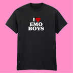I LOVE EMO BOYS HEART T-SHIRT