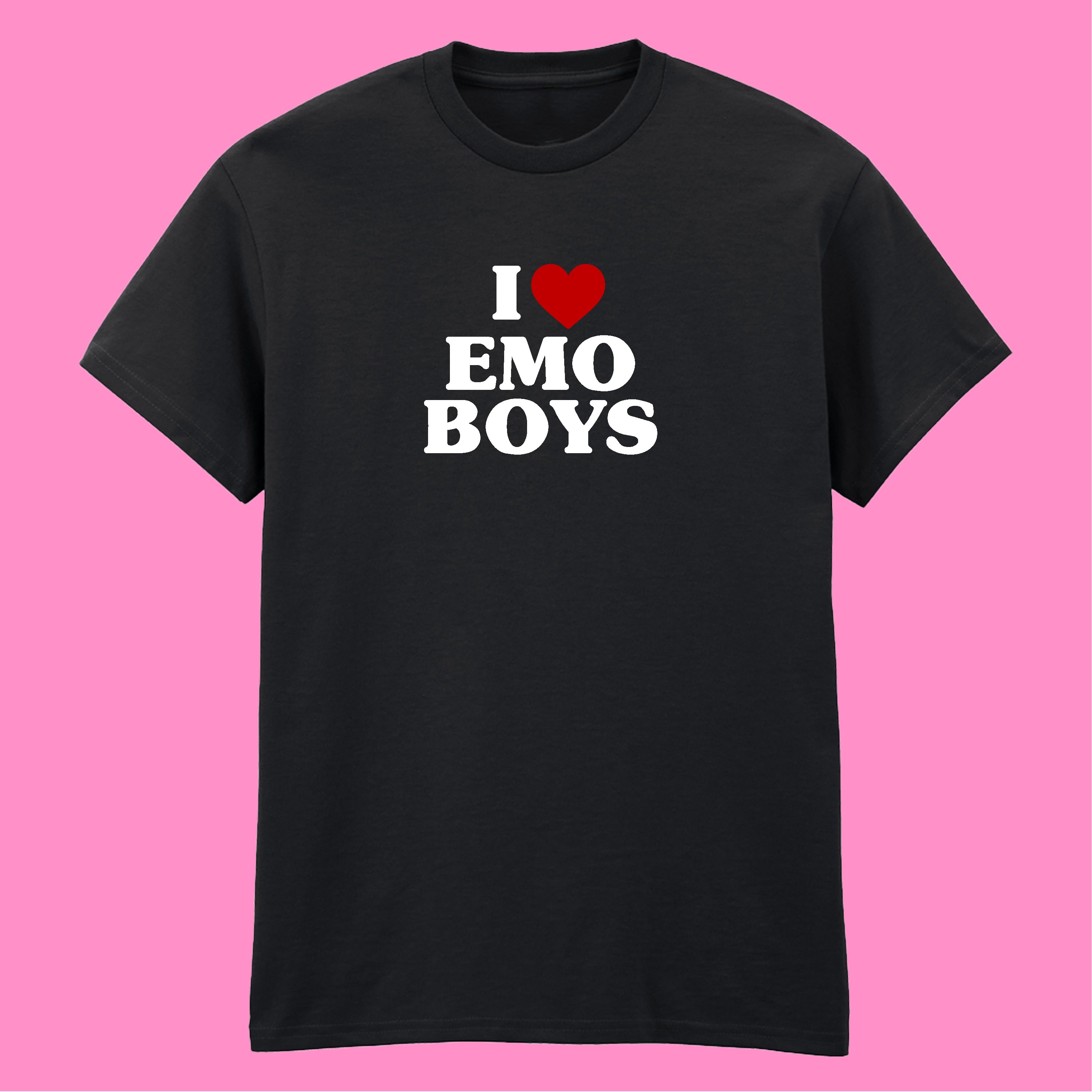 I LOVE EMO BOYS HEART T-SHIRT