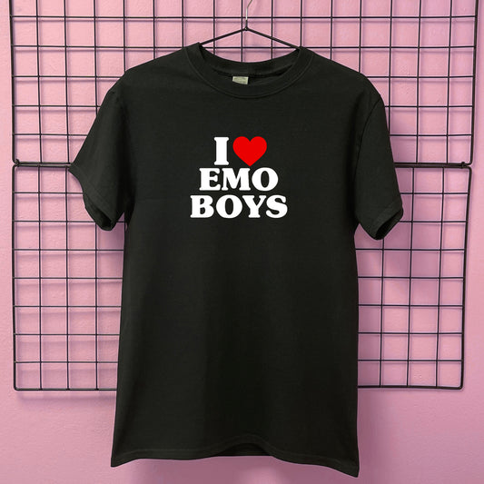 I LOVE TO EMO BOYS HEART T-SHIRT