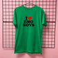 I LOVE TO EMO BOYS HEART T-SHIRT