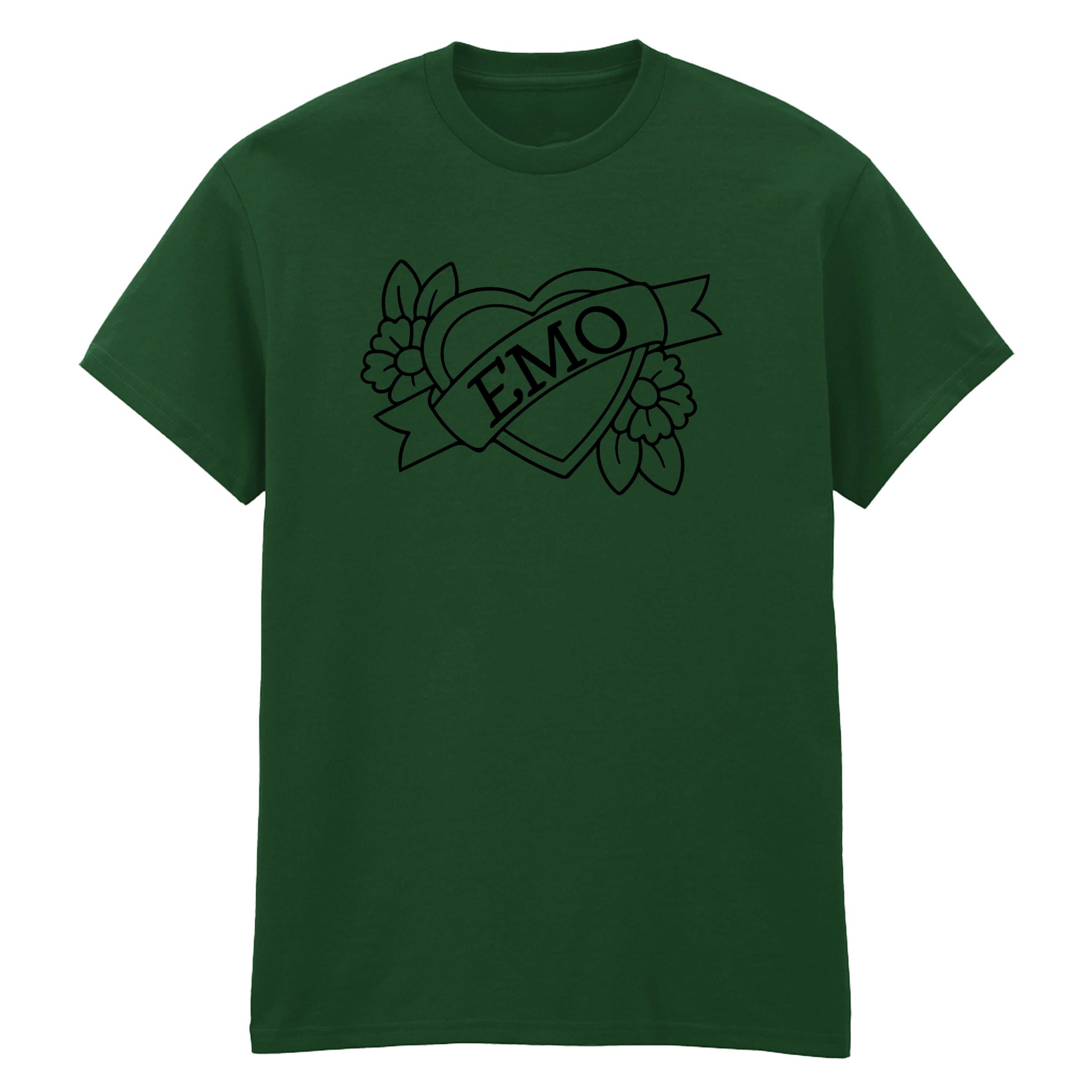 EMO HEART FLOWERS T-SHIRT
