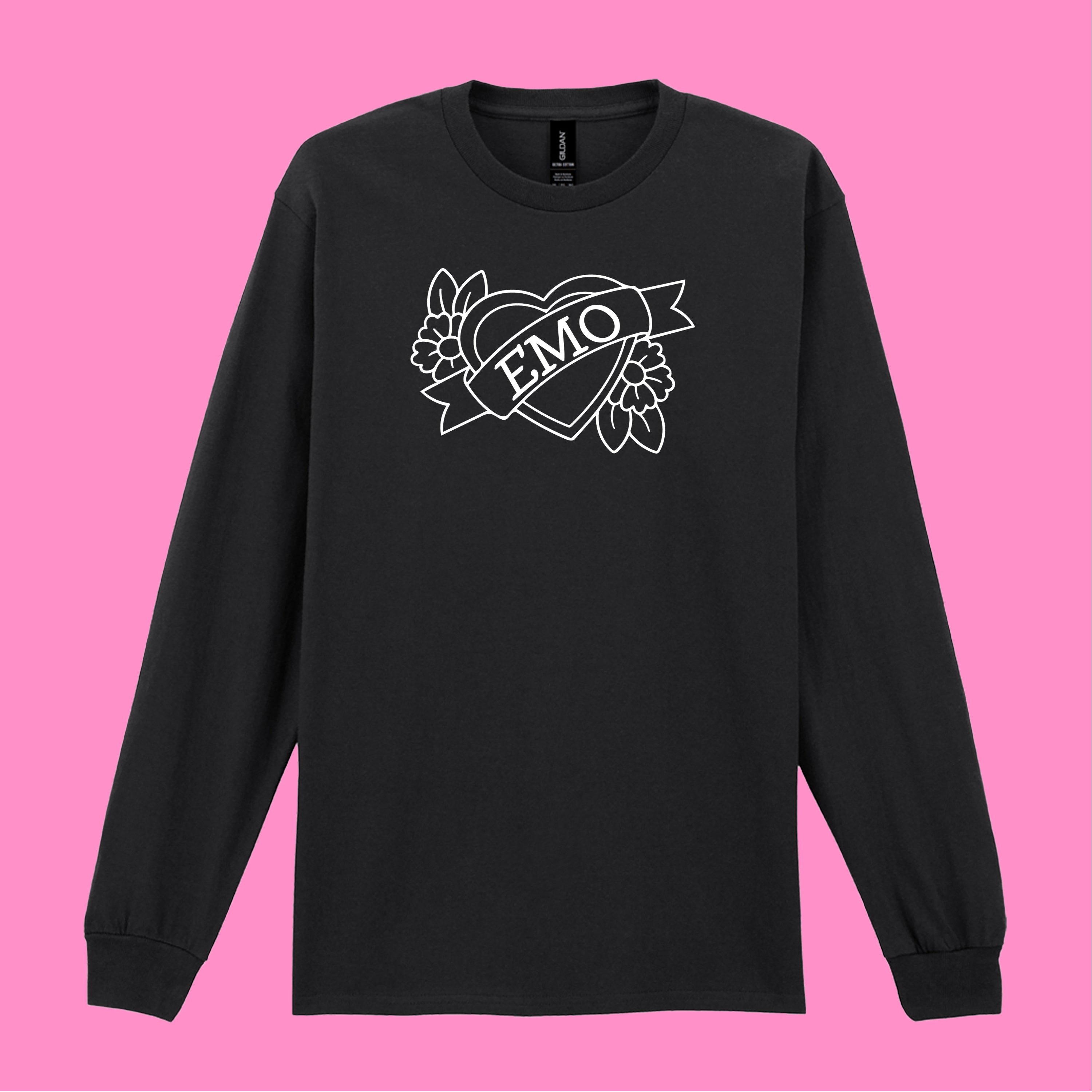 EMO HEART LONG SLEEVED T-SHIRT