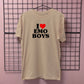 I LOVE TO EMO BOYS HEART T-SHIRT