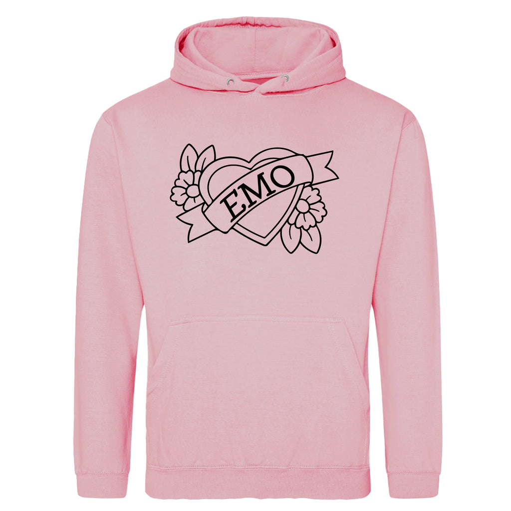 EMO HEART FLOWERS HOODIE